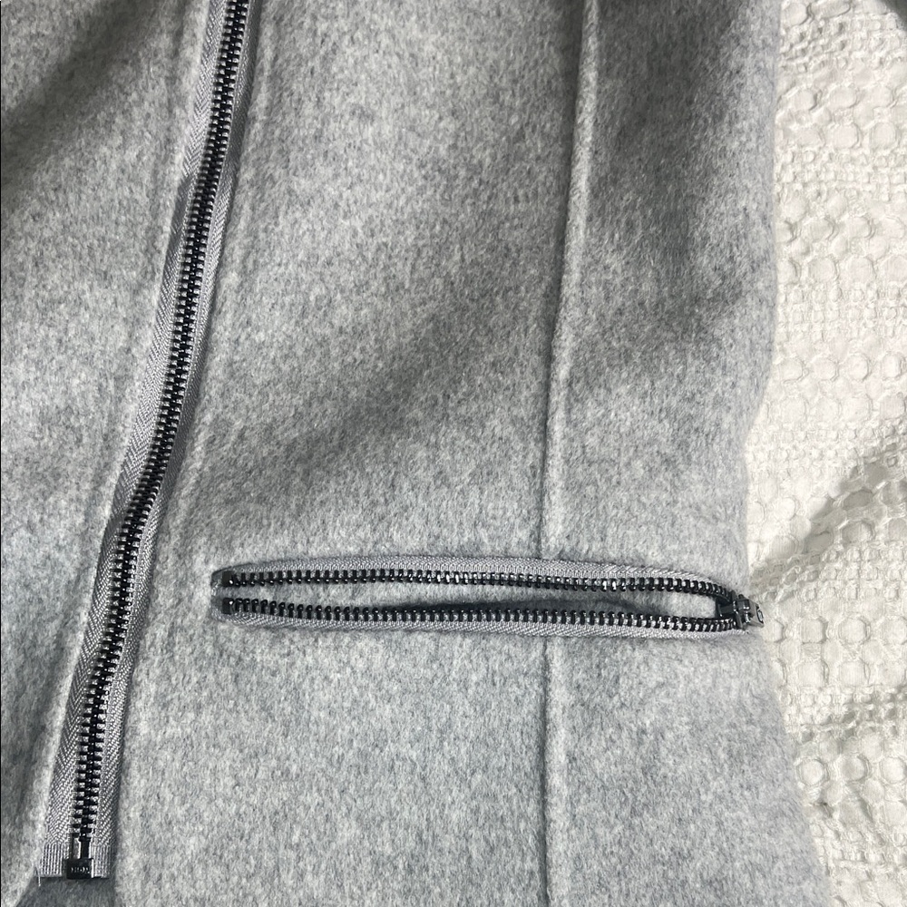 Belle & Bloom Gray Trench Coat wool blend size S - Picture 9 of 15